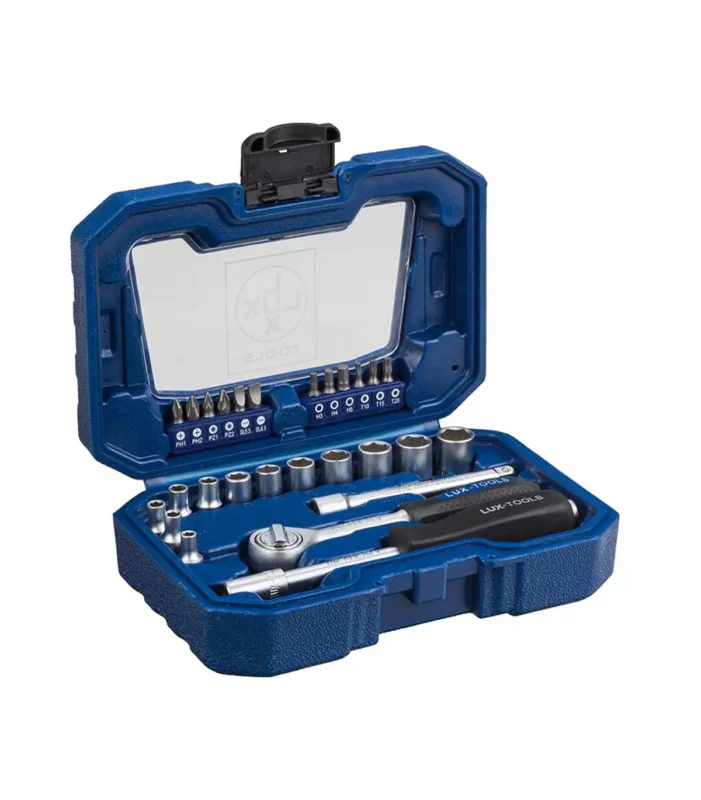 lux tools 22 dijelni set nasadnih ključeva i bitova
