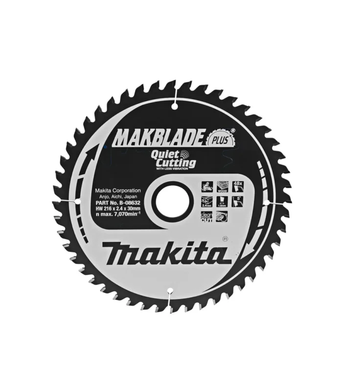 makita tct rezna ploča makblade plus za drvo 216x30 48z b 08632