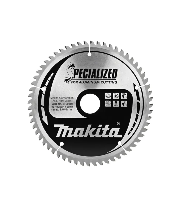 makita list / ploča za pilu specialized 190x30 60z (za aluminij) b 09597